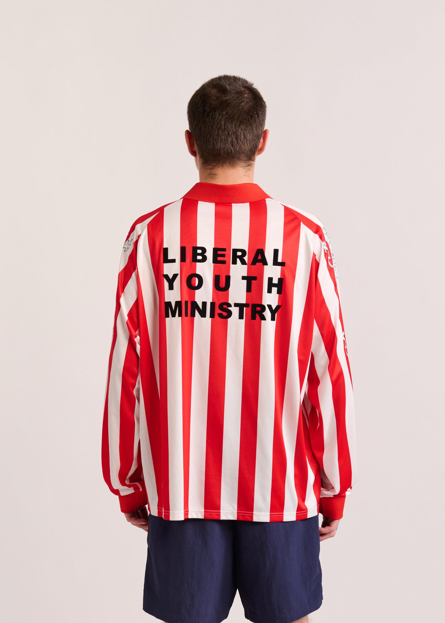 PUMA X LYM X CHIVAS LONG SLEEVE WHITE AND RED RETRO JERSEY SELECT.