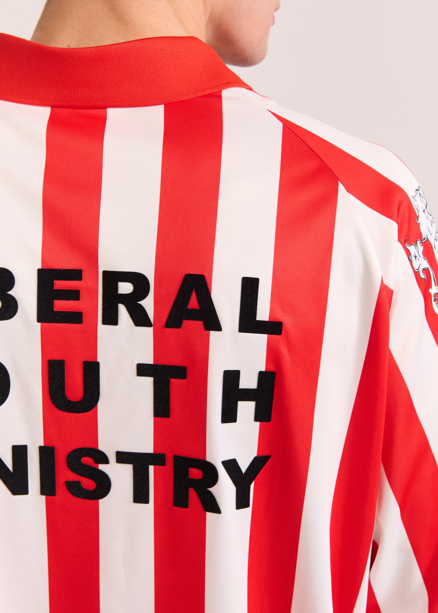 PUMA X LYM X CHIVAS LONG SLEEVE WHITE AND RED RETRO JERSEY SELECT.