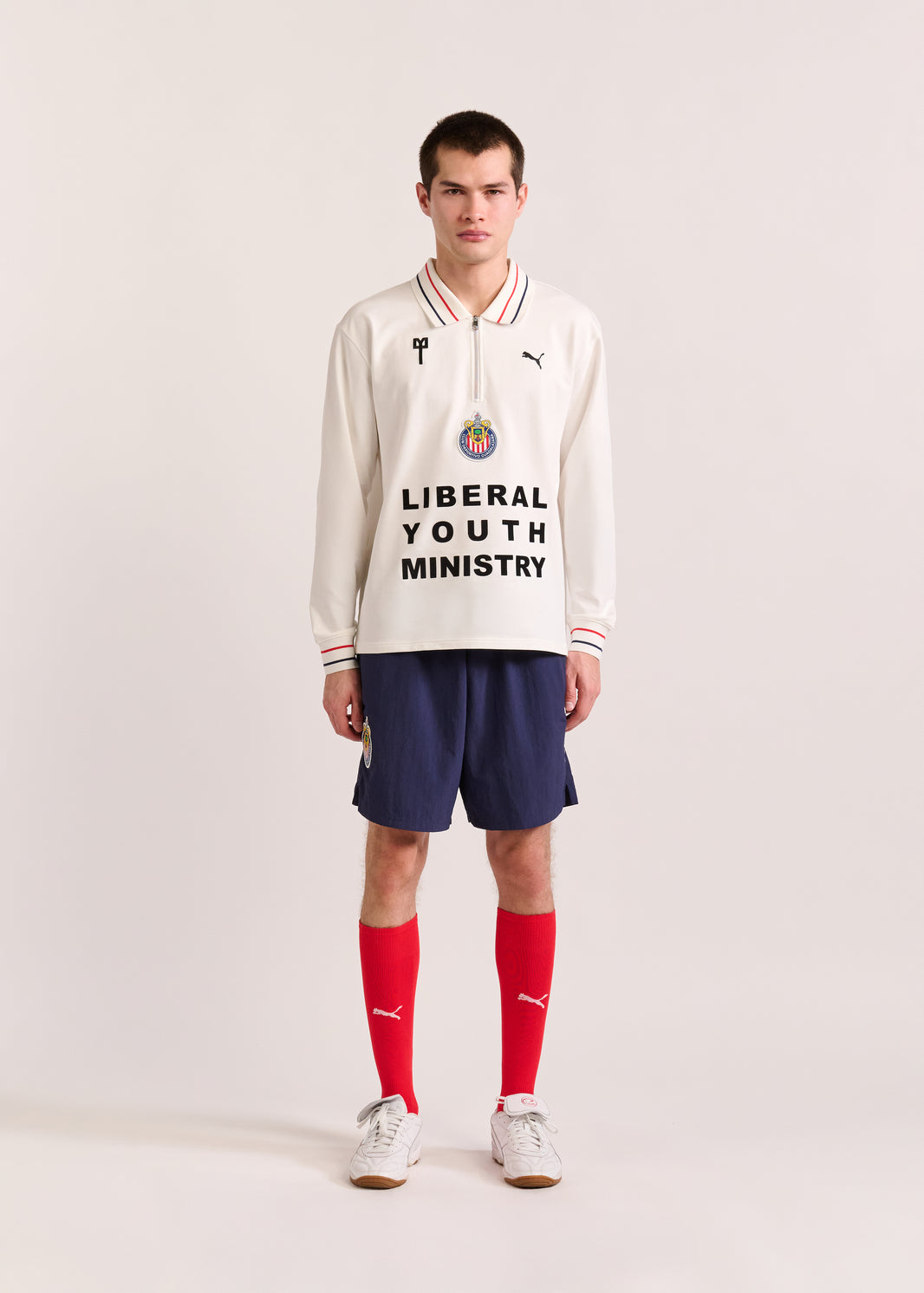 PUMA X LYM X CHIVAS LONG SLEEVE WHITE POLO SELECT