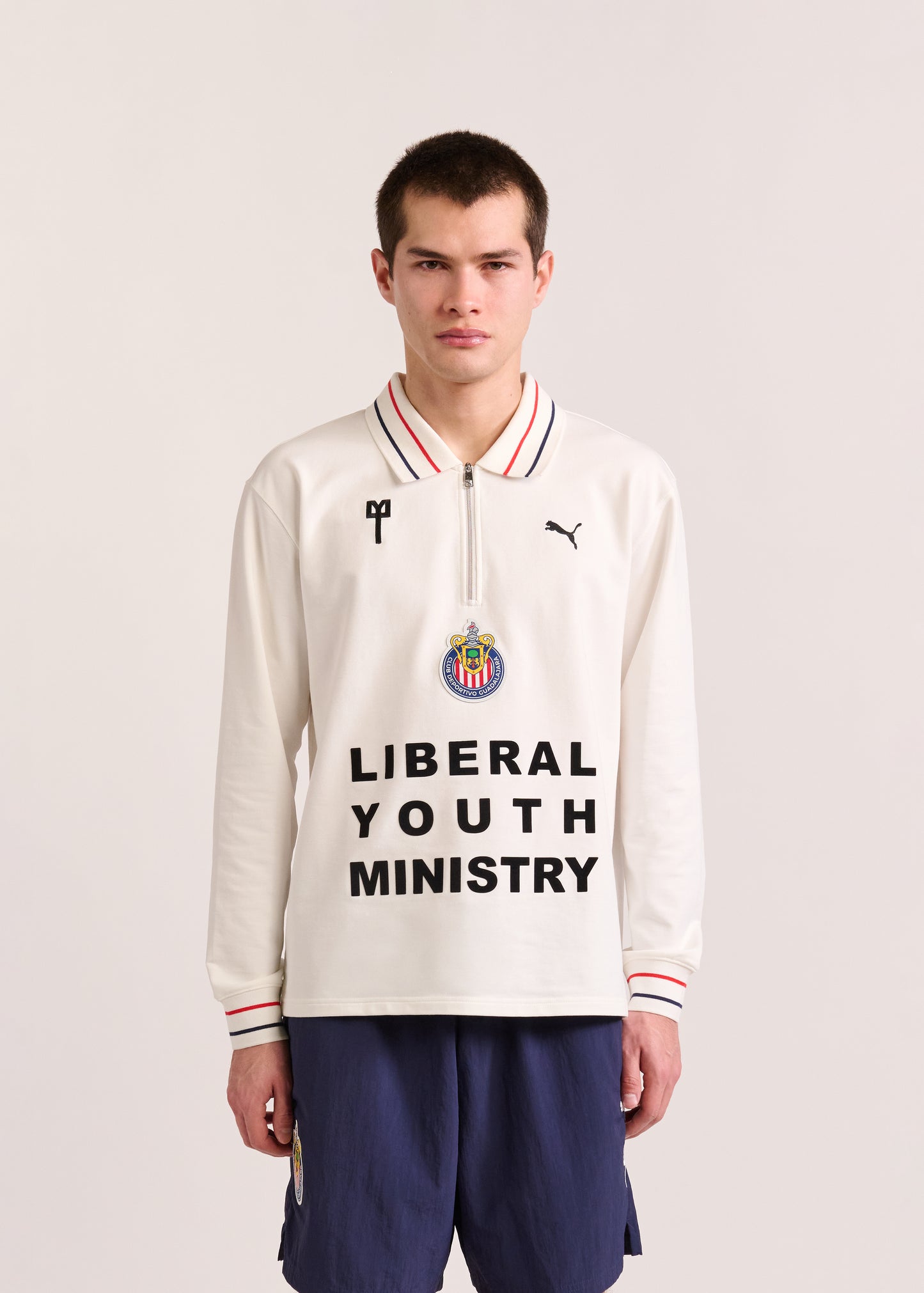 PUMA X LYM X CHIVAS LONG SLEEVE WHITE POLO SELECT