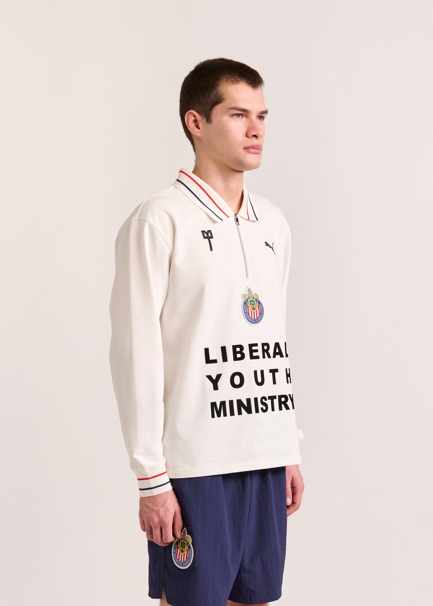 PUMA X LYM X CHIVAS LONG SLEEVE WHITE POLO SELECT